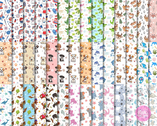 600 Seamless Repeating Pattern PNG Digital Download Bundle
