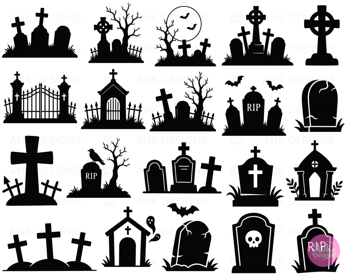 Halloween Ghost and Witch Silhouette SVG Cut Files Bundle Digital Download