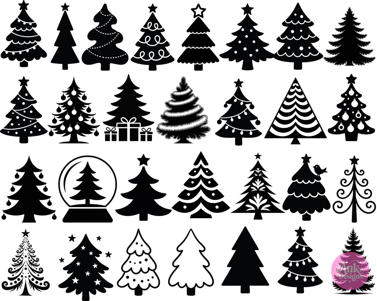Christmas Silhouette Ornaments SVG Mega Bundle 800+ Digital Download