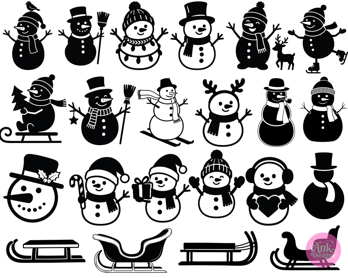 Christmas Silhouette Ornaments SVG Mega Bundle 800+ Digital Download